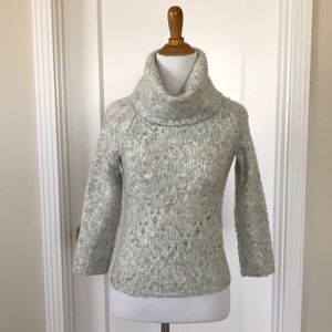 A/X Armani Exchange Open Knit Cowl Turtleneck Sweater